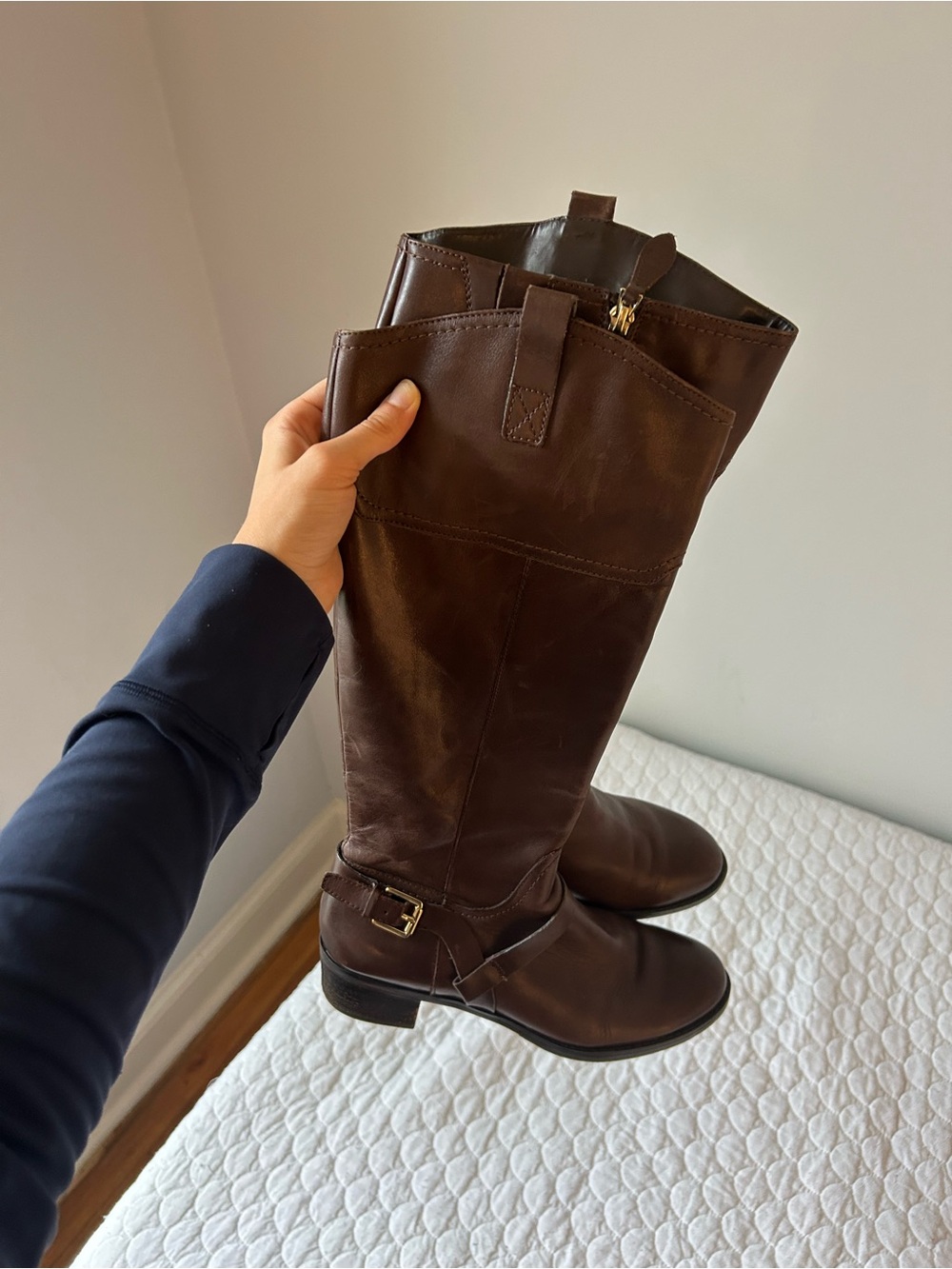 Franco Sarto Brown Leather Riding Boots